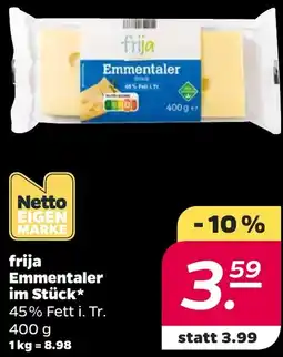 Netto frija Emmentaler im Stück Angebot