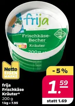 Netto frija Frischkäse Kräuter Angebot