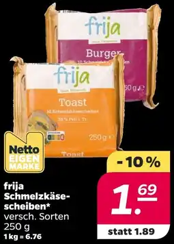 Netto frija Schmelzkäsescheiben Angebot