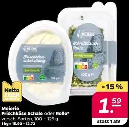 Netto Meierie Frischkäse Schale oder Rolle Angebot