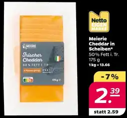 Netto Meierie Cheddar in Scheiben Angebot