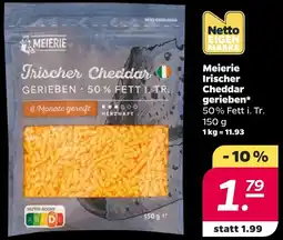 Netto Meierie Irischer Cheddar gerieben Angebot