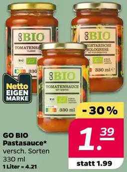 Netto GO BIO Pastasauce Angebot