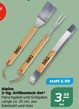 Netto Alpina 3-tlg. Grillbesteck-Set Angebot