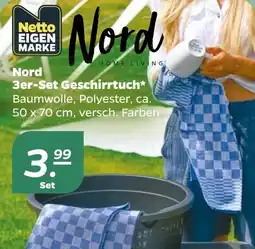Netto Nord 3er-Set Geschirrtuch Angebot