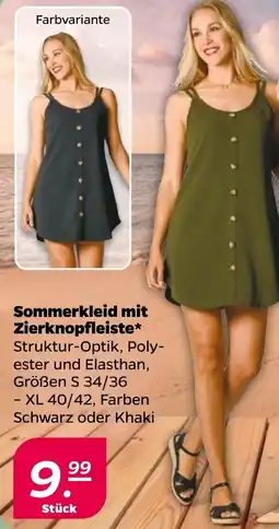Netto Sommerkleid mit Zierknopfleiste Angebot