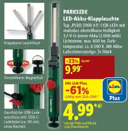Lidl PARKSIDE LED-Akku-Klappleuchte Angebot