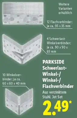 Lidl PARKSIDE Schwerlast Winkel-/ Winkel-/ Flachverbinder Angebot