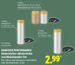 Lidl PARKSIDE PERFORMANCE Abdeckfolien-/Abdeckfolie und Abdeckpapier-Set Angebot