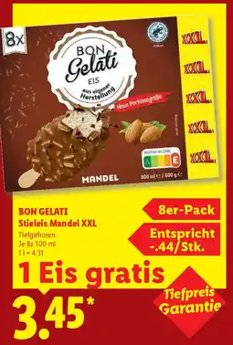 Lidl BON GELATI Stieleis Mandel XXL Angebot