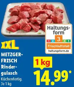 Lidl METZGERFRISCH Rindergulasch Angebot