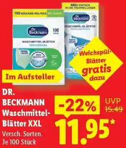 Lidl DR. BECKMANN Waschmittel Blätter XXL Angebot