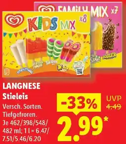Lidl LANGNESE Stieleis Angebot
