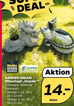 Netto Garden dream pflanztopf drache Angebot