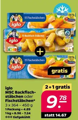Netto Iglo msc backfischstäbchen oder fischstäbchen Angebot