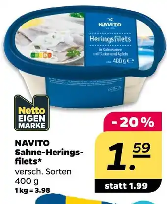 Netto Navito sahne-heringsfilets Angebot