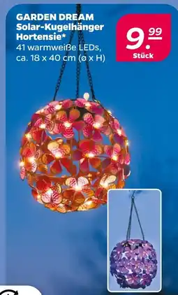 Netto Garden dream solar-kugelhänger hortensie Angebot