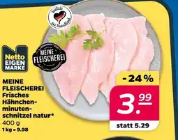 Netto Meine fleischerei frisches hähnchen-minutenschnitzel natur Angebot