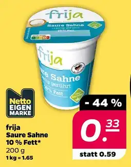 Netto Frija saure sahne 10 % fett Angebot
