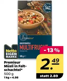 Netto Premier müsli in faltschachtel Angebot