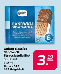 Netto Gelato classico sandwich stracciatella eis Angebot