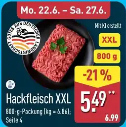 Aldi Nord Hackfleisch XXL Angebot