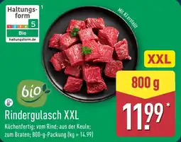 Aldi Nord Bio Rindergulasch XXL Angebot