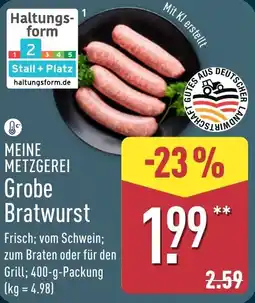 Aldi Nord MEINE METZGEREI Grobe Bratwurst Angebot