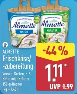 Aldi Nord ALMETTE Frischkäse/ -zubereitung Angebot