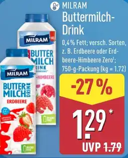 Aldi Nord MILRAM Buttermilch- Drink Angebot