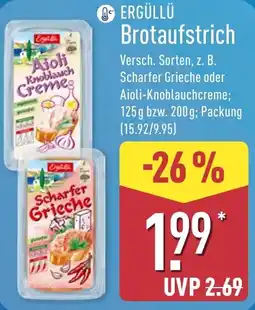 Aldi Nord ERGÜLLÜ Brotaufstrich Angebot