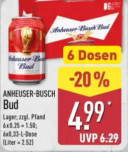 Aldi Nord ANHEUSER-BUSCH Bud Angebot