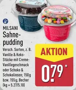 Aldi Nord MILSANI Sahnepudding Angebot