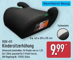 Aldi Nord RIDE+GO Kindersitzerhöhung Angebot
