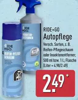 Aldi Nord RIDE +GO. Autopflege Angebot