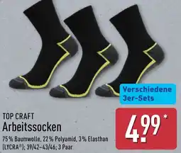 Aldi Nord TOP CRAFT Arbeitssocken Angebot