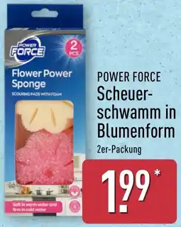 Aldi Nord POWER FORCE Scheuerschwamm in Blumenform Angebot