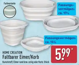Aldi Nord HOME CREATION Faltbarer Eimer/Korb Angebot
