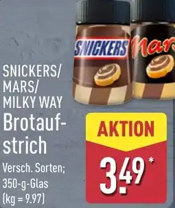 Aldi Nord SNICKERS/ MARS/ MILKY WAY Brotaufstrich Angebot