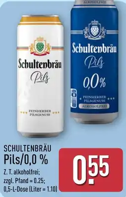 Aldi Nord SCHULTENBRÄU Pils/0,0 % Angebot