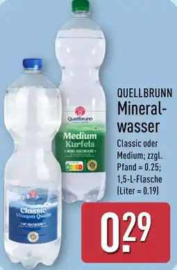 Aldi Nord QUELLBRUNN Mineralwasser Angebot