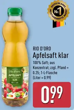 Aldi Nord RIO D'ORO Apfelsaft klar Angebot