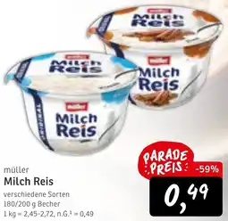 KONSUM müller Milch Reis Angebot