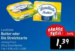 KONSUM Landliebe Butter oder Die Streichzarte Angebot
