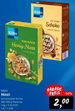 KONSUM Kölln Müsli Angebot