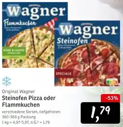 KONSUM Original Wagner Steinofen Pizza oder Flammkuchen Angebot