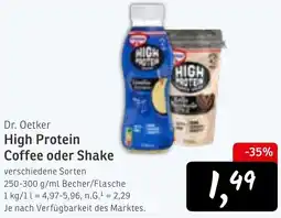 KONSUM Dr. Oetker High Protein Coffee oder Shake Angebot