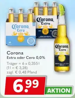 Getränkeland Corona Extra oder Cero 0,0% Angebot