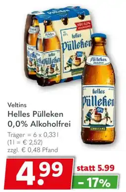 Getränkeland Veltins Helles Pülleken 0,0% Alkoholfrei Angebot