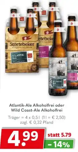 Getränkeland Störtebeker Atlantik-Ale Alkoholfrei oder Wild Coast-Ale Alkoholfrei Angebot